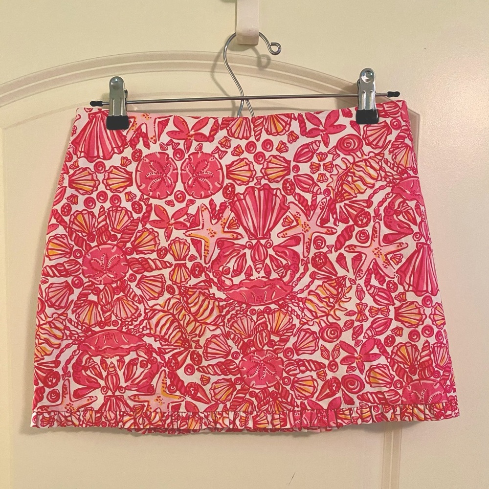Lilly Pulitzer 00 Pink Shell Callie Mini Skirt